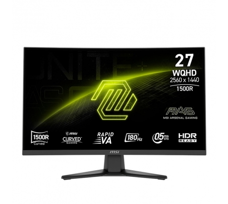 Monitor 27” MSI MAG 275CQF-E18 WQHD 180Hz 2K  - 1