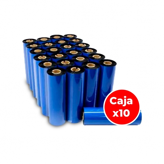 Punto de Venta - Paquete x10und Rollo Cinta de Cera Negra 110mmx300mts  - 1