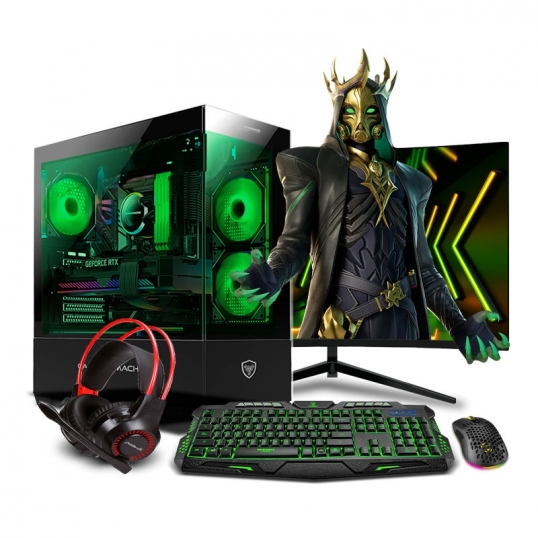 PC Gamer Draco Green Plus Core i9 11900F 11th  - 1
