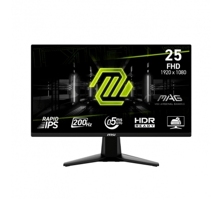 Monitor Plano MSI G255F 25" IPS 200Hz FHD  - 1