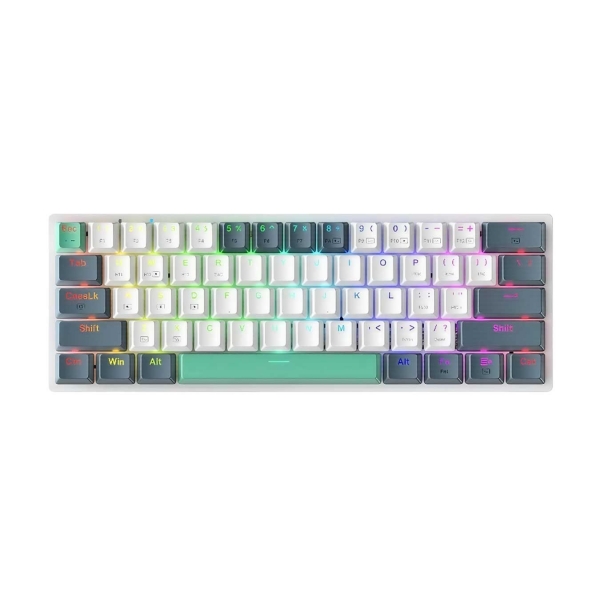TECLADO MACHENIKE K500-B61 RGB WHITE