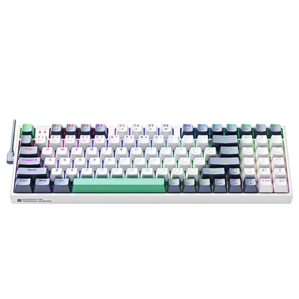 TECLADO MACHENIKE K500-B94 RGB WHITE SWITCH ROJO