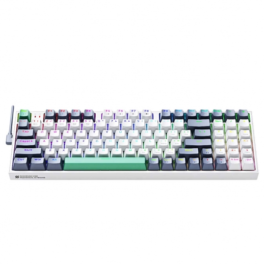 TECLADO MACHENIKE K500-B94 RGB WHITE SWITCH ROJO
