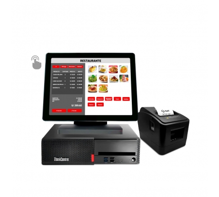 Punto de Venta - Computado Lenovo M710S Intel Core i5 + Pantalla táctil multipunto + Ticketera Termica  - 1